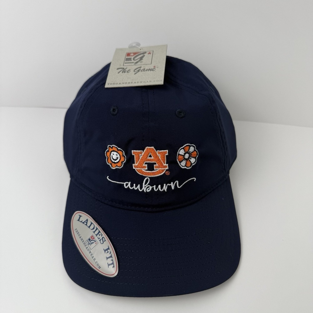 Auburn University Tigers Women Hat Blue Ladies Fit Strap Back Adjustable Mom Cap - Picture 2 of 8